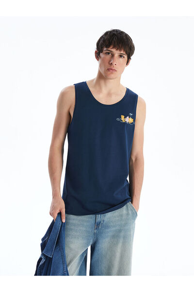 LC Waikiki Ozmarka New Season Crew Neck Garfield Printed Men's Sleeveless T-S...