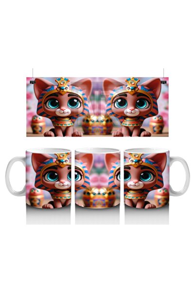 Luluyen كوب على شكل قطة الأميرة المصرية يحب الأطفال الحليب