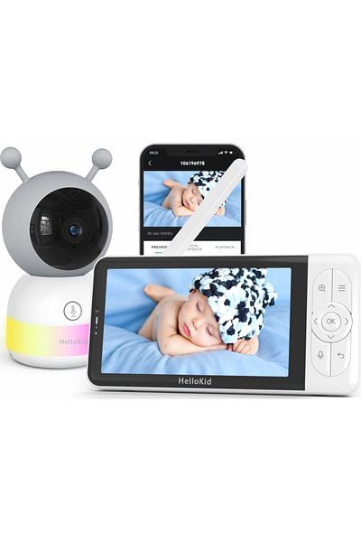 Smart Vibe Baby Monitor Smart WiFi 3in1 Lumini Ambientale HelloKid™ DUO MAX