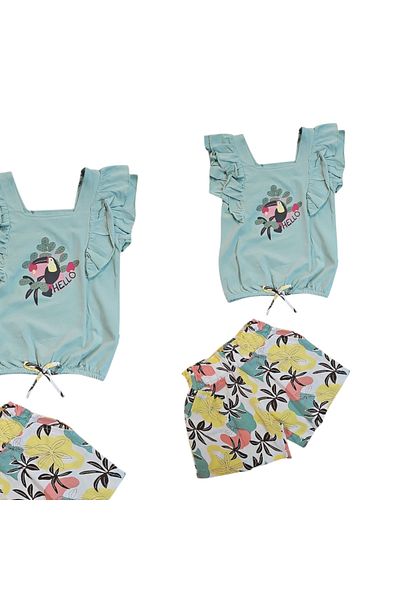 Biberon Çocuk Giyim Nazar Tukan Printed Shorts Suit 3/6