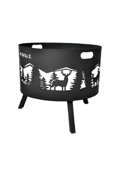 NURGAZ Orman Şöminesi Geyik Izgaralı