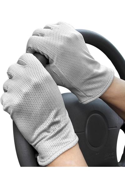 COOYA Summer UV Protection Driving Gloves for Men, Non-Slip, Touchscreen, Breathable Cotton