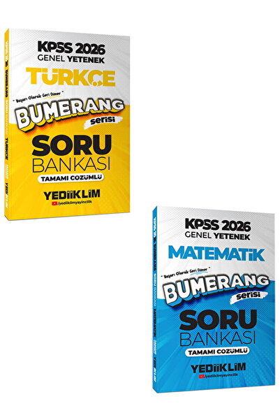 Yediiklim Yayınları 2026 Kpss Genel Yetenek Bumerang Tamamı Çözümlü Soru Seti...