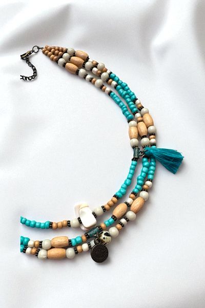 PETEK AKSESUAR Ethnic Bohemian Design Tassel Necklace