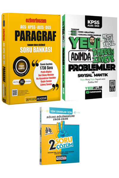 Pegem Akademi Yayıncılık Ezberbozan Paragraf Soru B.+Mehmet Bilge Yıldız|Yedi...