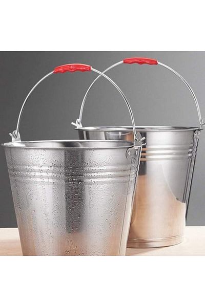 MARKQ [10l] Galvanized Steel Bucket With Handle - Heavy-duty Metal Bucket For Cleaning, Outdoor, Gar