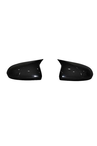 ideal STORE Set of 2 idealSTORE BATMAN type Mirror Covers for Renault Captur 2020->, Piano Black color