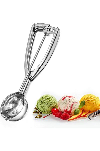 MARKQ Stainless Steel Ice Cream Scoop With Easy Trigger [5cm]