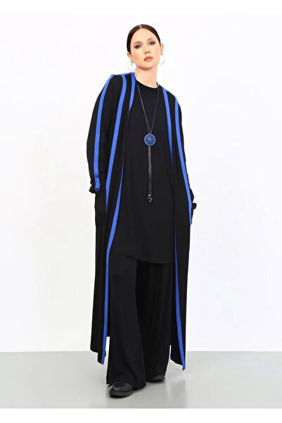 Gazella 41920 KOLLARI VE ÖNÜ ŞERİT DETAYLI CEPLİ İKİ İPLİK İÇ KOLU UZUN ŞIK Ü...