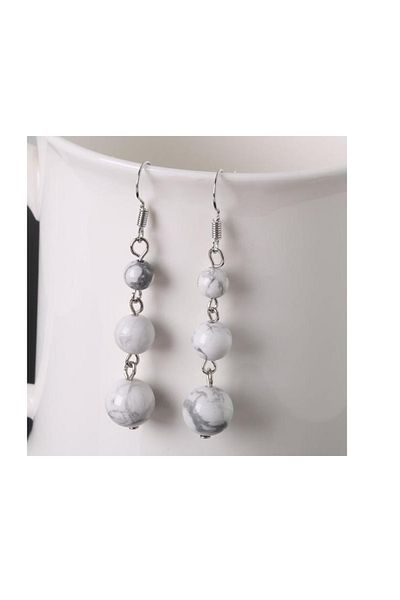 animis beauty Howlit earrings, balls made of natural semi-precious stones