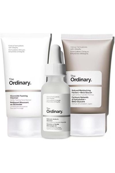 The Ordinary The Clear Set - Glucoside Foaming Cleanser + Salicylic Acid 2% Solution & Natural Moist