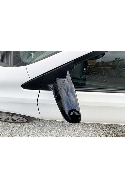 ideal STORE Set of 2 idealSTORE BATMAN type Mirror Covers for Toyota CHR 2016->, Piano Black color - Black Luc