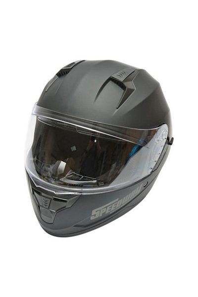 ideal STORE Casca moto Ideal STORE Arcane II, negru mat, viziera transparenta, ochelari de soare retractabili, m