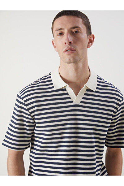 LC Waikiki Tricou pentru bărbați cu guler polo în dungi