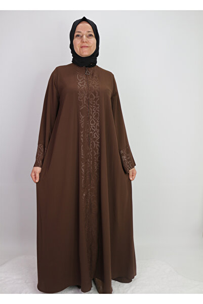 Levidor 520538 FERACE ÖNÜ FERMUARLI KOL UCU ÖNÜ JAKAR DESENLİ MEDİNE İPEĞİ SIFIR YAKA SPOR ŞIK FERACE