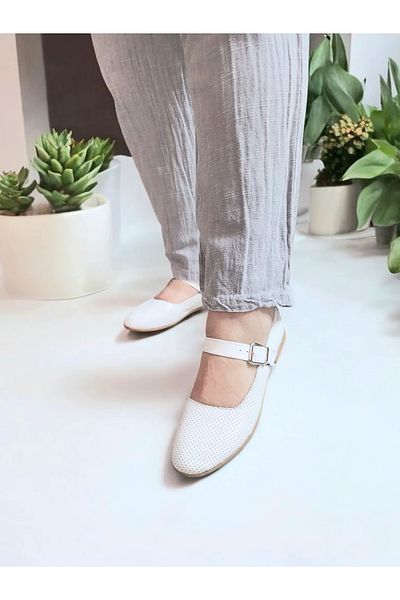 GokceKundura06 Daily Buckle Adjustable Genuine Leather Mary Jane Shoes