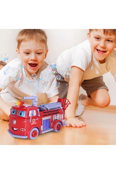 ideal STORE idealSTORE Bubble Fun interactive fire truck, Equipped with a mobile cannon that releases bubbles, F