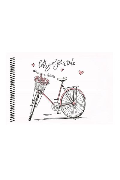 FLY COLOR 25X35 P.P Cover Detachable Sheets Ring Binder Picture Notebook Patterned 25 Sheets