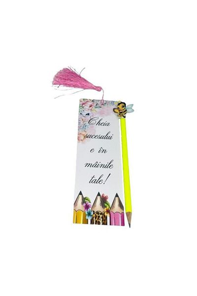 OEM Set of bookmarks with message and personalized pencil no. 4