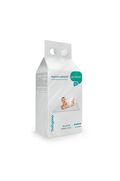 Babyono Set 20 bucati protectii impermeabile/aleze de unica folosinta, BabyOno 40x60 cm, Alb