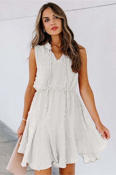 WildFashion Rochie casual din material vaporos cu bulinute 3D J767-2