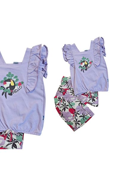 Biberon Çocuk Giyim Nazar Tukan Printed Shorts Suit 3/6