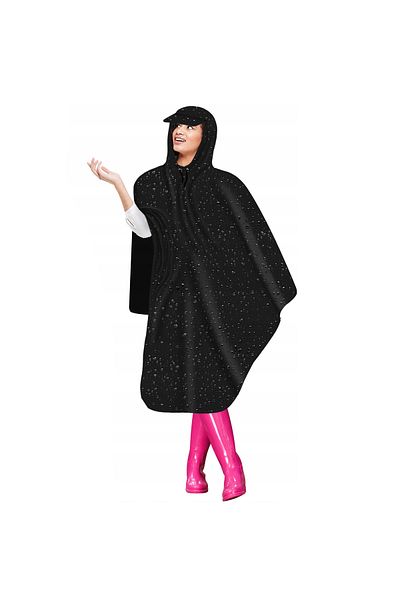 zola Rain cover, Zola®, universal, ideal for cycling, black, 130 x 115 cm