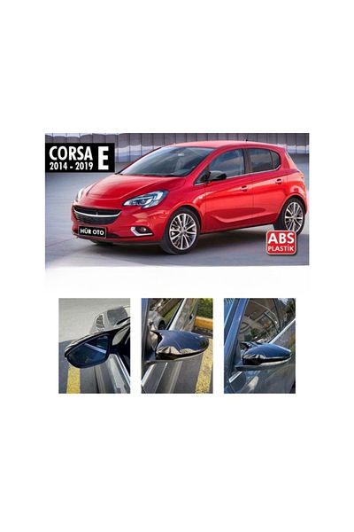 ideal STORE Set 2 Capace Oglinzi tip BATMAN idealSTORE pentru Opel Corsa E 2014-2019, culoare Piano Black - Negr