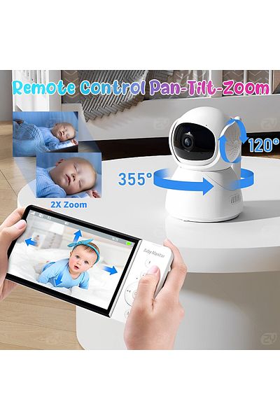ideal STORE IdealStore Baby Monitor, Vertical and Horizontal Rotation, Supports 32 GB Card, Auto Night Vision, Screen