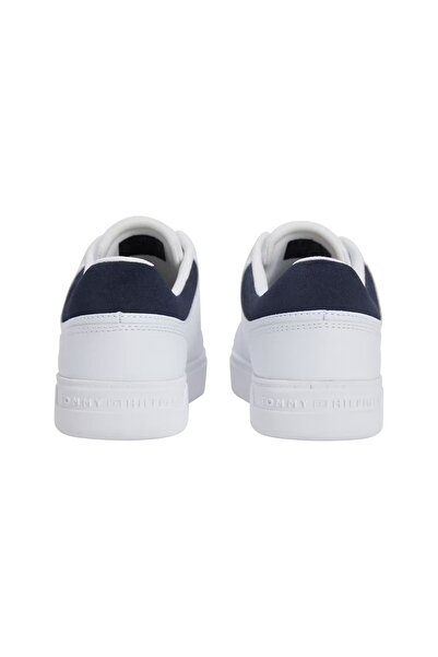 Tommy Hilfiger Kadın Altın Rengi Detaylı Cupsole Tabanlı Sneaker - Beyaz/Lacivert