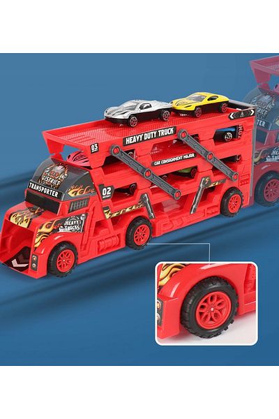 OEM Truck and 6 cars set, Plastic, Multicolor