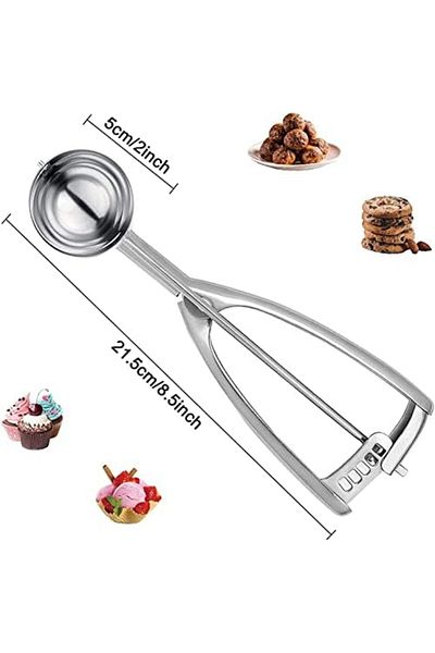 MARKQ Stainless Steel Ice Cream Scoop With Easy Trigger [5cm]