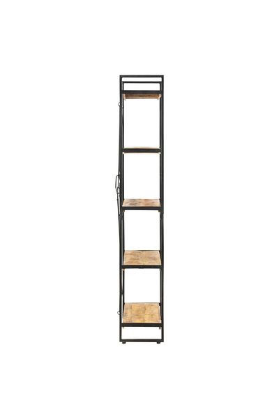 vidaxl 5-Tier Bookcase 90x30x180 cm Solid Mango Wood