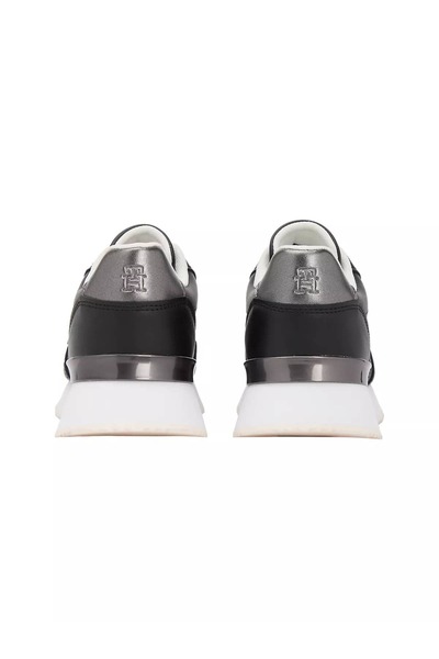 Tommy Hilfiger Kadın Metalik Detaylı Chic Fashion Runner Sneaker - Siyah
