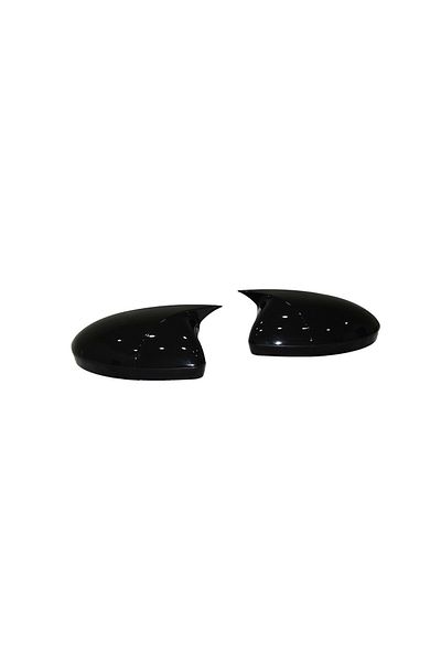 ideal STORE Set of 2 idealSTORE BATMAN type Mirror Covers for Renault Talisman 2015->, Piano Black color - Neg
