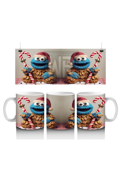 Luluyen كوب على شكل وحش البسكويت وعصا السكر يحب الأطفال الحليب