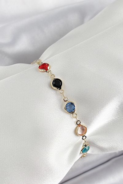 shopwave Brass Assorti Model Gold Color Zircon Stone Women's Bracelet