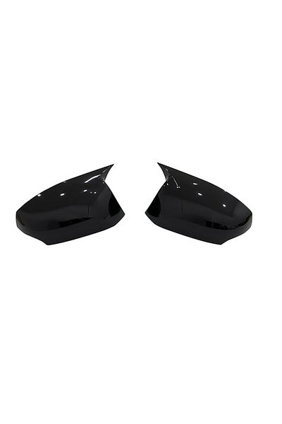 ideal STORE Set of 2 idealSTORE BATMAN type Mirror Covers for Renault Megane III 2008-2016, Piano Black color