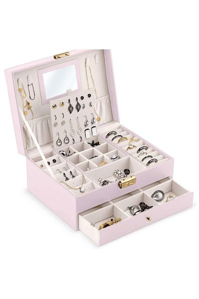 ideal STORE idealSTORE Jewelry Box, Dimensions 23 x 17 x 10.7 cm, Includes Mirror, Lock, Organizer