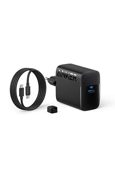 Anker Şarj Cihazı (45W) Usb-C ve Usb-C Kablolu (2'li Set) - B2653 - Siyah
