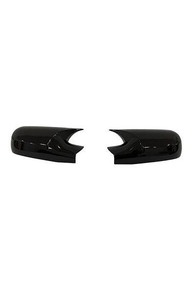 ideal STORE Set of 2 idealSTORE BATMAN type Mirror Covers for Renault Scenic II 2004-2009, Piano Black color -