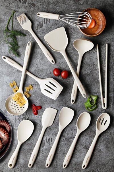 NEOFLAM Silicone Beige 12 Piece Serving Set
