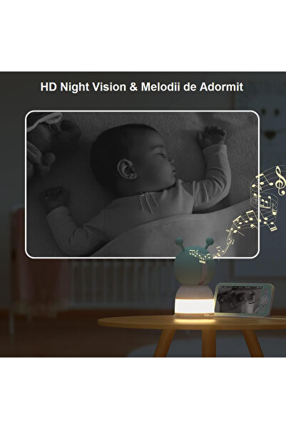 Smart Vibe Παρακολούθηση μωρού WiFi 2 σε 1 Φώτα περιβάλλοντος HelloKid DUO Lilights MAX View 2K
