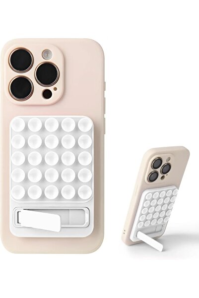 Coverzone Dikdörtgen Vantuzlu Telefon Tutucu Stand Olan Silikon Yumuşak Telef...