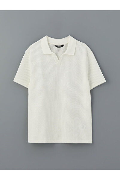 LC Waikiki Νέα σεζόν Polo Neck Kisa Sleeve Ανδρικό Tisort με υφή - S5EI26Z8