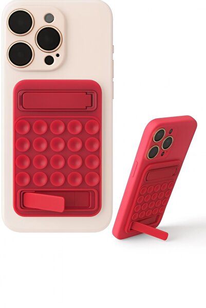 Coverzone Dikdörtgen Vantuzlu Telefon Tutucu Stand Olan Silikon Yumuşak Telef...