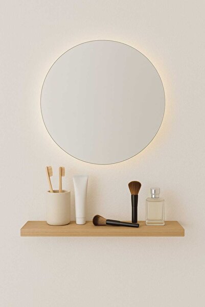yankı-byeg 62 Cm Safir Meşe Mdf Uçan Duvar Rafı Gizli Bağlantı Kitaplık