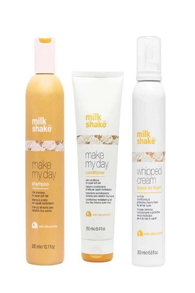 Milkshake Package for all hair types Make my Day - Shampoo 300ml, Conditioner 250ml, Mousse 200ml