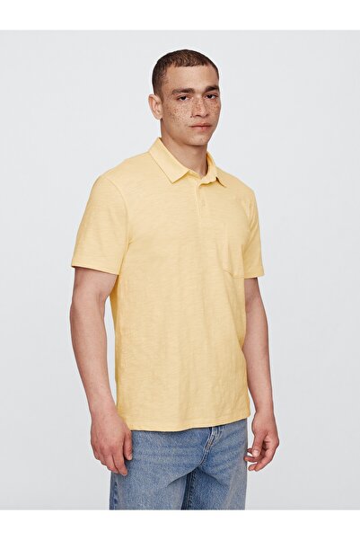 GAP Erkek Sarı Cepli Polo T-Shirt