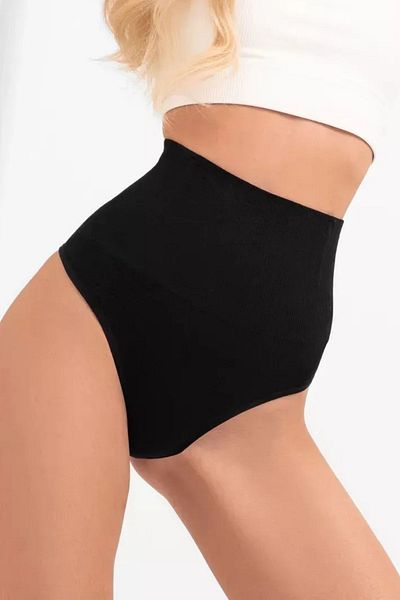 MİSTİRİK Montela Model High Waist Belly Tightening Corset String Panties Black Color